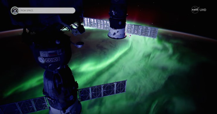 NASA video Aurora Borealis from space