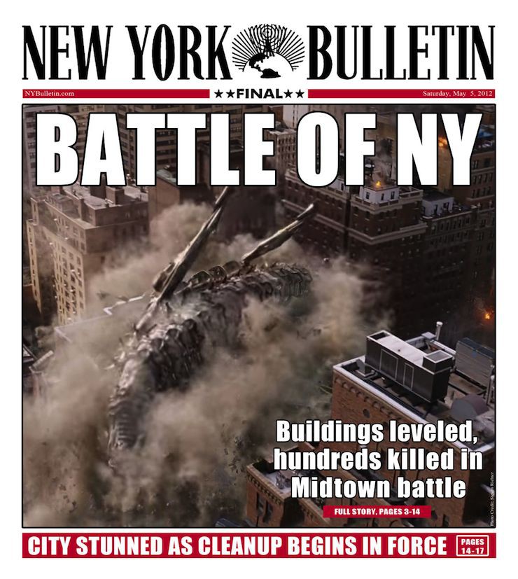 Battle of New York, New York Bulletin headline