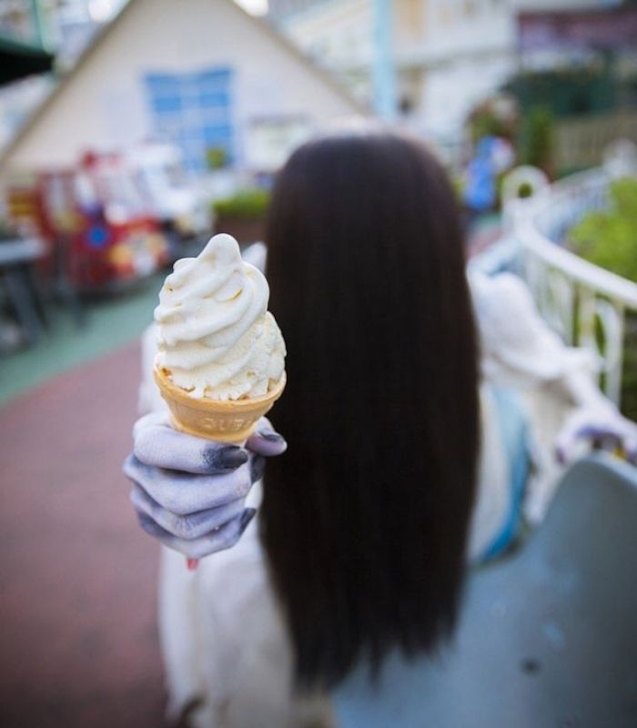 Sadako offers ice cream