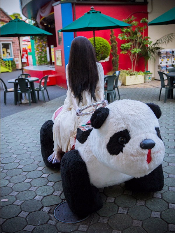 Sadako on a Panda