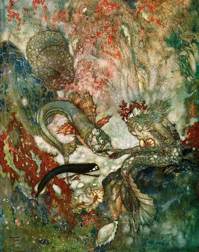 The Merman King, Art by Edward Dulac (1911)
