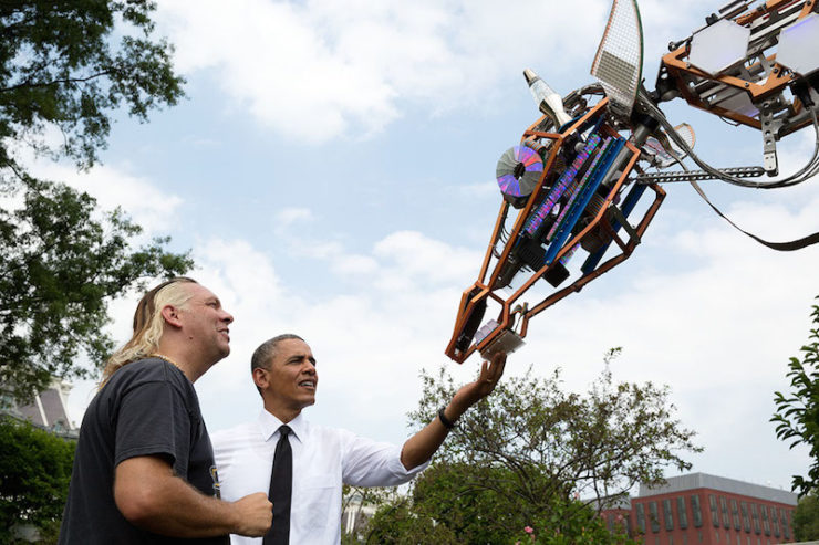 White House Maker Faire Barack Obama giraffe