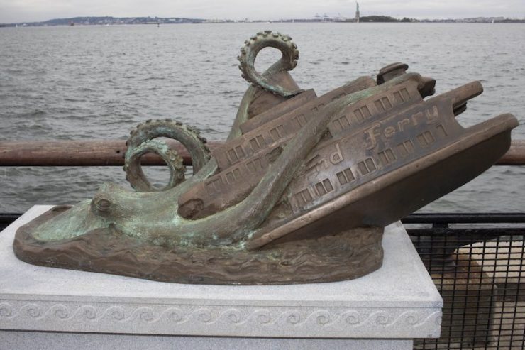 Staten Island Ferry Disaster giant octopus memorial statue