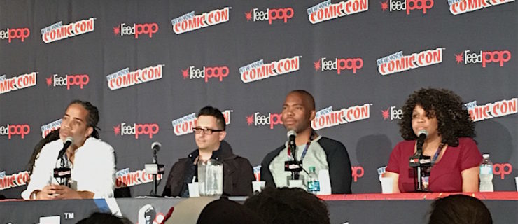 Ta-Nehisi Coates, Steven Orlando, Tee Vixen Franklin, and Jonathan Gray at New York Comic-Con 2016