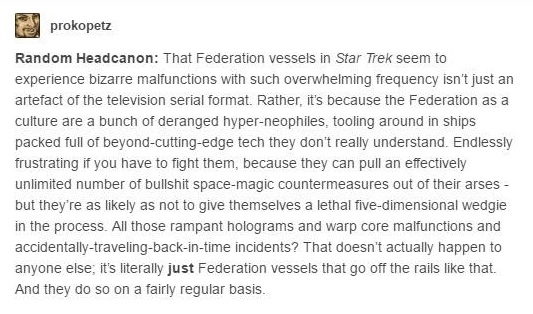 Star Trek Tumblr headcanon