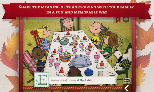 Google Play Interactive Charlie Brown Thanksgiving