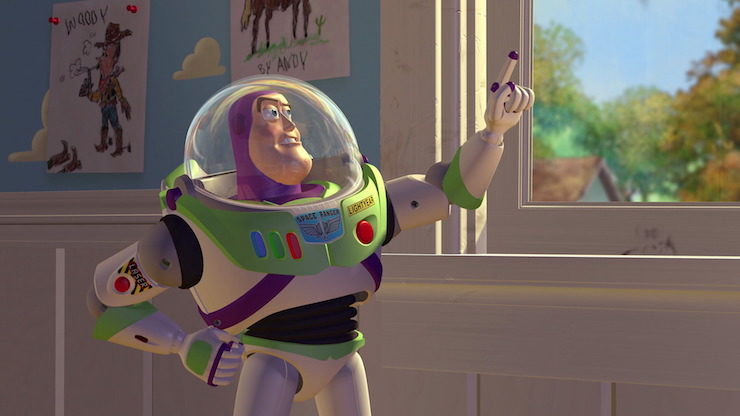 Buzz Lightyear (voiced by Tim Allen) in Pixar's Toy Story