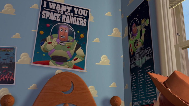 Space Rangers poster in Pixar's Toy Story
