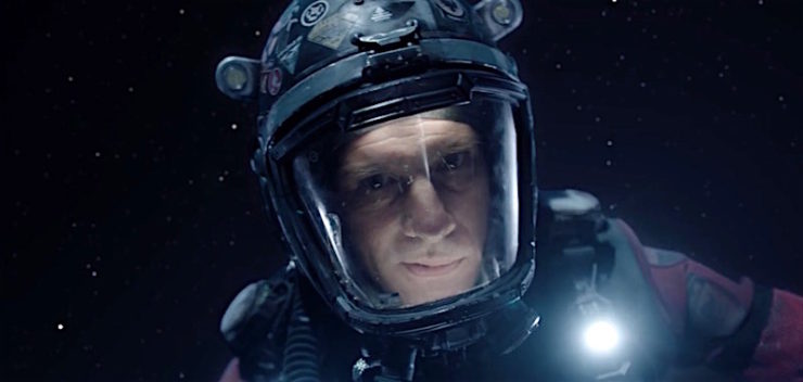 Miller in space on The Expanse