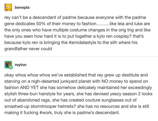 Tumblr Rey theory, fashion, Star Wars