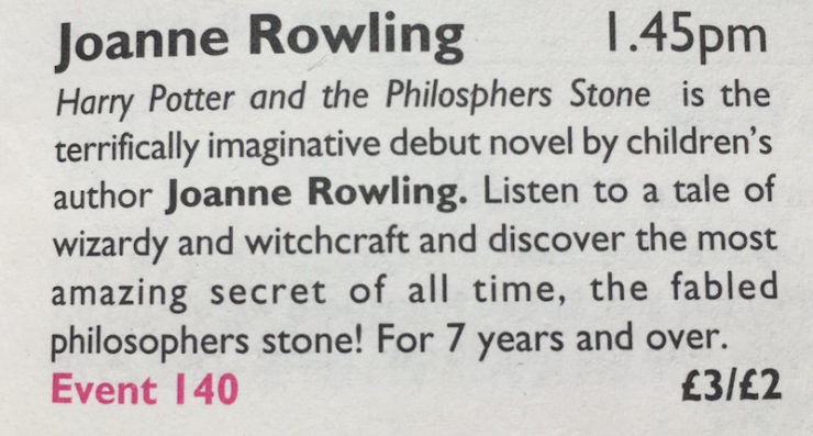 Harry Potter 20 years J.K. Rowling Joanne Rowling Harry Potter and the Philosopher's Stone Edinburgh International Book Festival