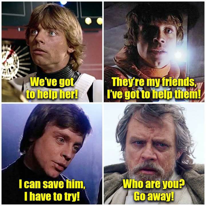 Luke Skywalker over the ages