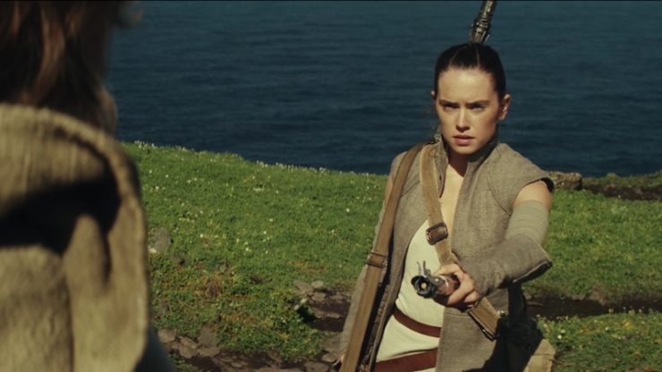 Rey and Luke, The Force Awakens