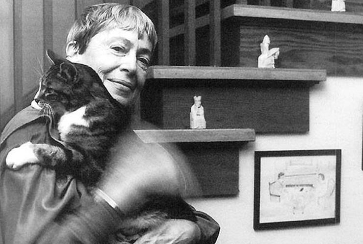 Ursula K Le Guin with cat