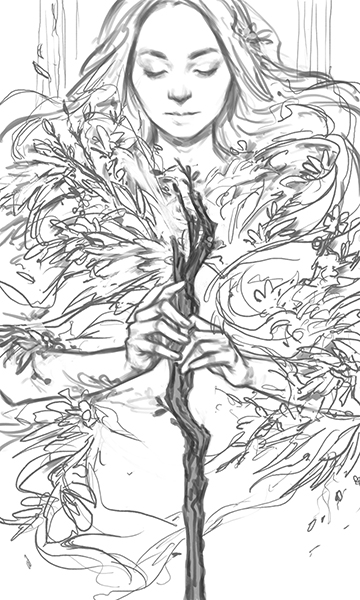 Ace of Wands — Sketch