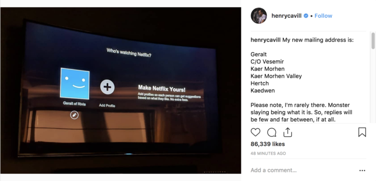 Henry Cavill Geralt of Rivia The Witcher adaptation casting news Netflix Andrzej Sapkowski