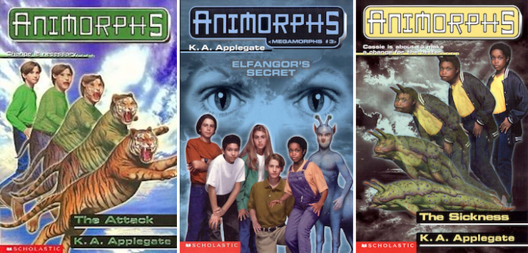 Animorphs covers 90s Photoshop morphing cheesy