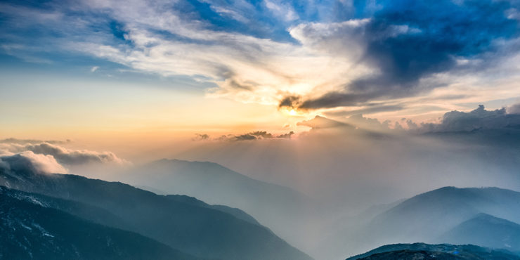 Sunset in the Himalayas photo by Sergey Pesterev