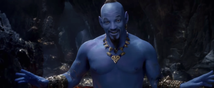 Disney live-action Aladdin Will Smith Genie blue