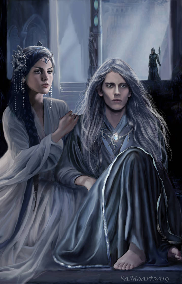 Elvish man and woman sitting together