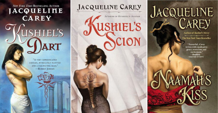 expansive SFF series 9+ books Kushiel Jacqueline Carey