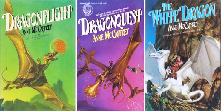 expansive SFF series 9+ books Dragonriders of Pern