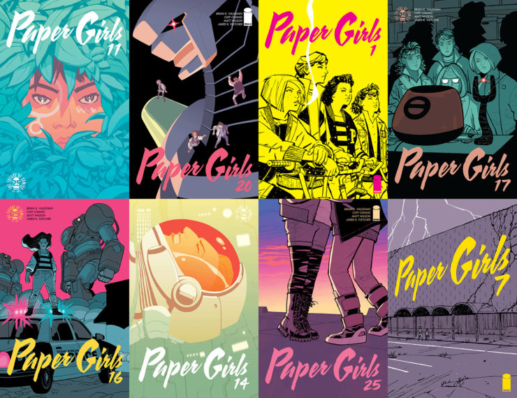 Paper Girls comic covers