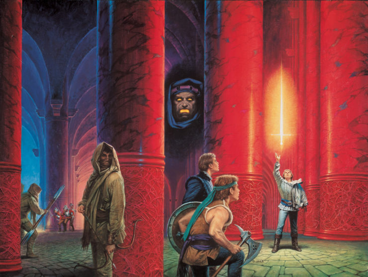 The Dragon Reborn cover art by Darrell K. Sweet