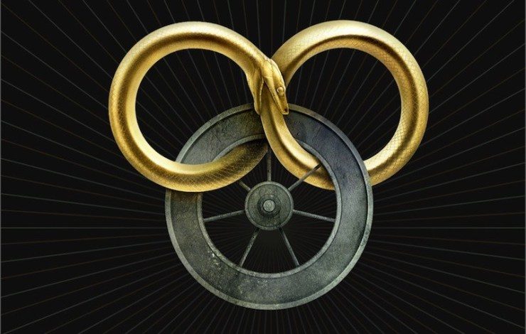 The Wheel of Time snake and wheel symbol