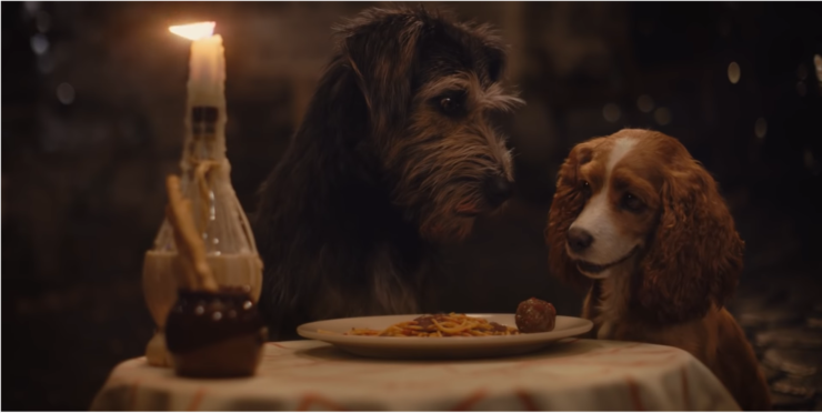 Lady and the Tramp live action trailer spaghetti scene