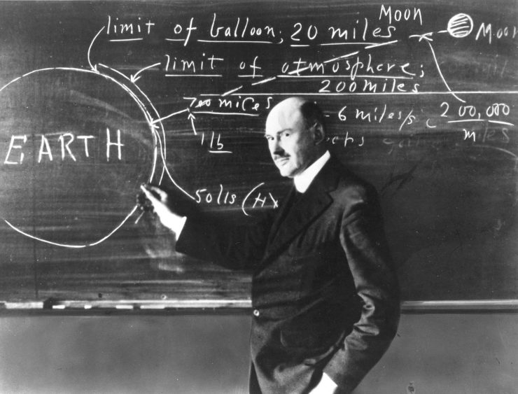 Dr. Robert Goddard at Clark University in 1924