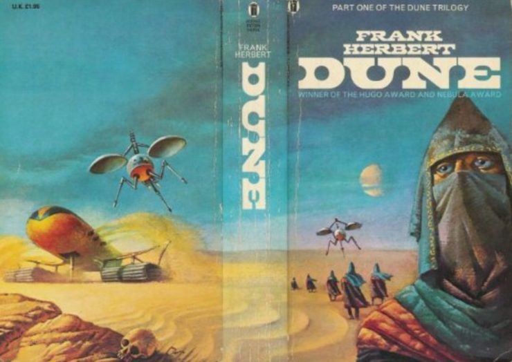 Book cover for Dune by Frank Herbert, art by Bruce Pennington