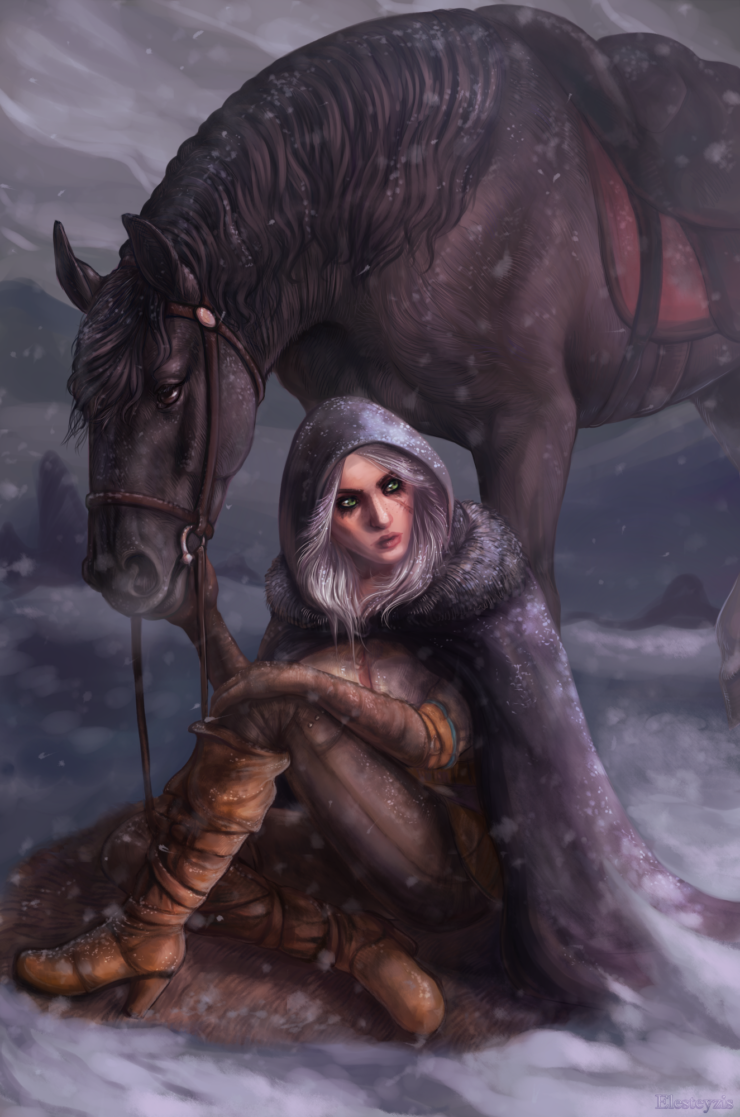 Fan art of Ciri from The Witcher