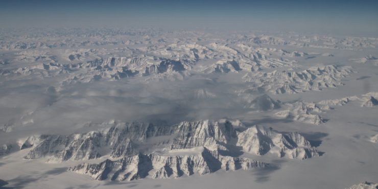 Greenland's Ice Sheet photographed from 40,000 Feet