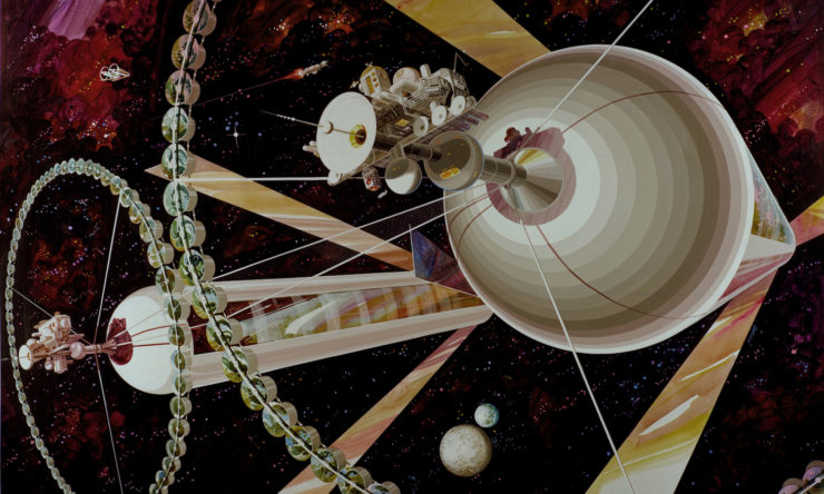 Artist's conception of an O'Neill space colony