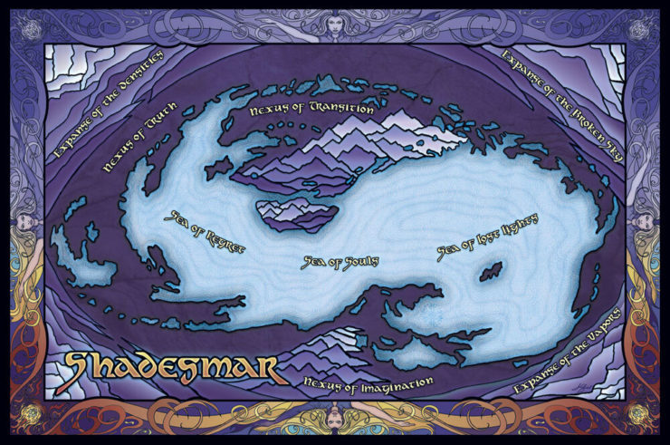 Map of Shadesmar from Brandon Sanderson's Stormlight Archive