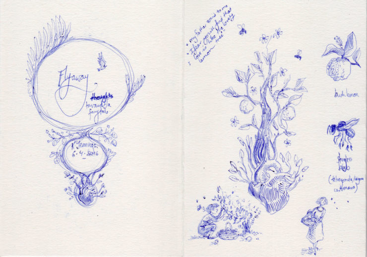 Sketches for Flyaway by Kathleen Jennings