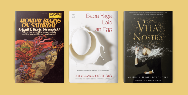 Monday Begins on Saturday, Baba Yaga Laid an Egg, and Vita Nostra book covers