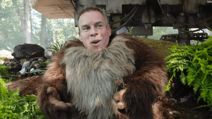 Behind the scenes interview with Warwick Davis as Wicket in Star Wars: The Rise of Skywalker
