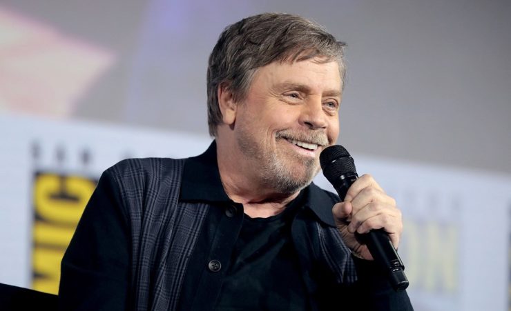 Mark Hamill speaking at the 2019 San Diego Comic Con International