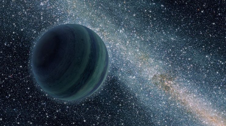 Artist's conception of a Jupiter-like rogue planet.
