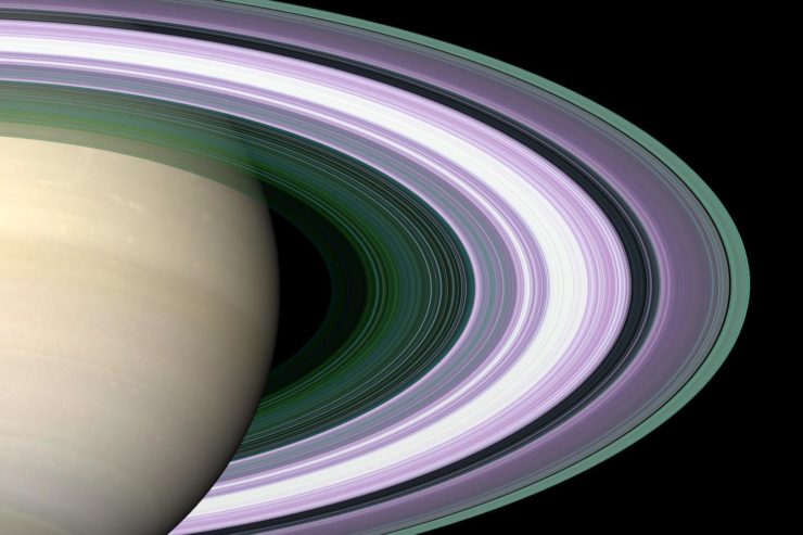 Simulated image of Saturn's rings