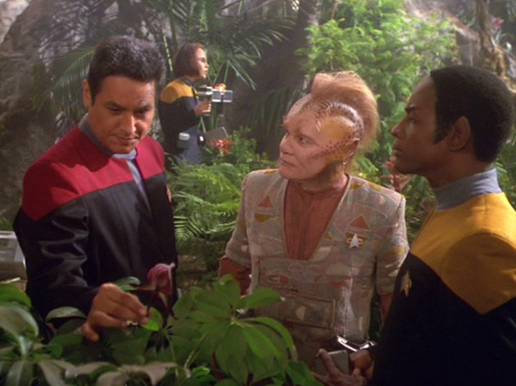 Chakotay, Neelix, and Tuvok in Star Trek: Voyager