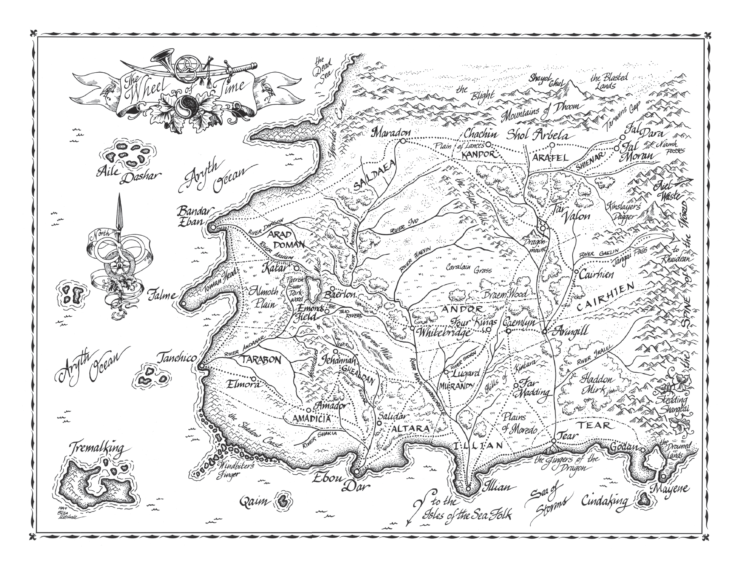 Map of "Randland" in The Wheel of Time
