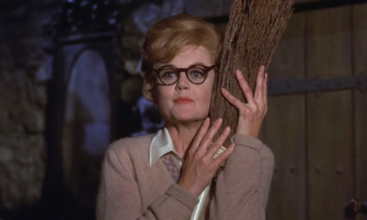 Bedknobs and Broomsticks, Ms Price with broom