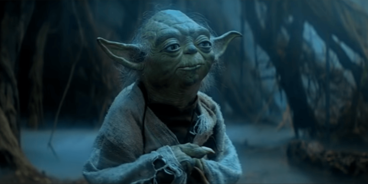 Yoda on Dagobah in Star Wars: The Empire Strikes Back