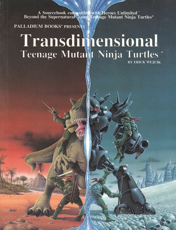 Book cover: Transdimsional Teenage Mutant Ninja Turltes RPG