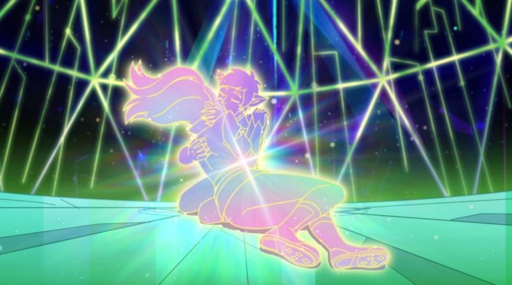 She-Ra and the Princesses of Power, series finale, Adora and Catra kiss rainbow