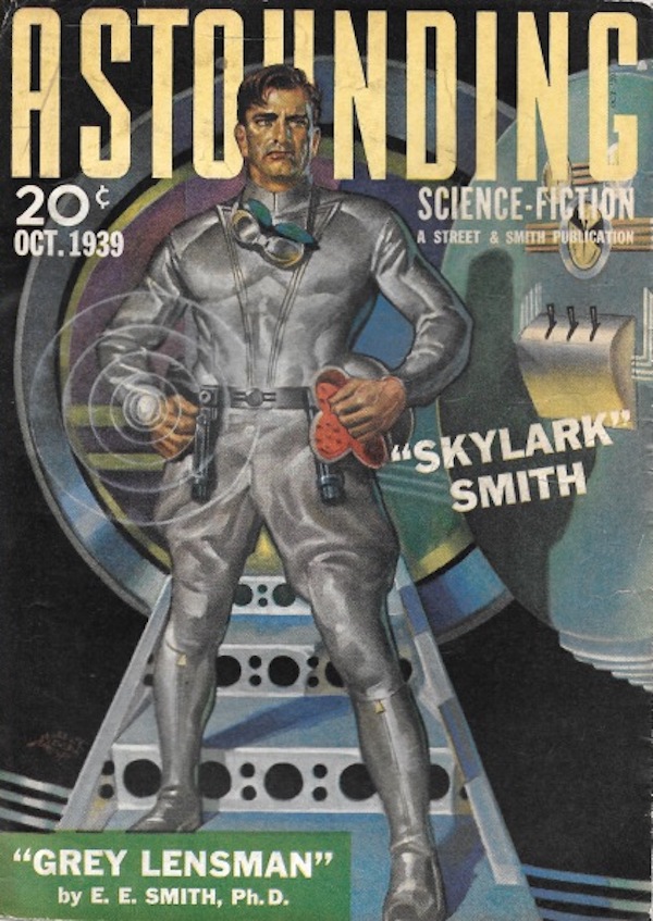 October 1939 cover of Astounding magazine with "Grey Lensman" story art