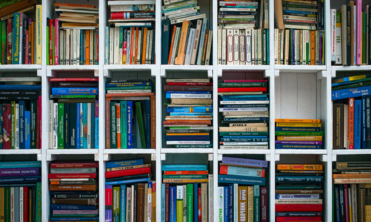 Photograph of a bookshelf